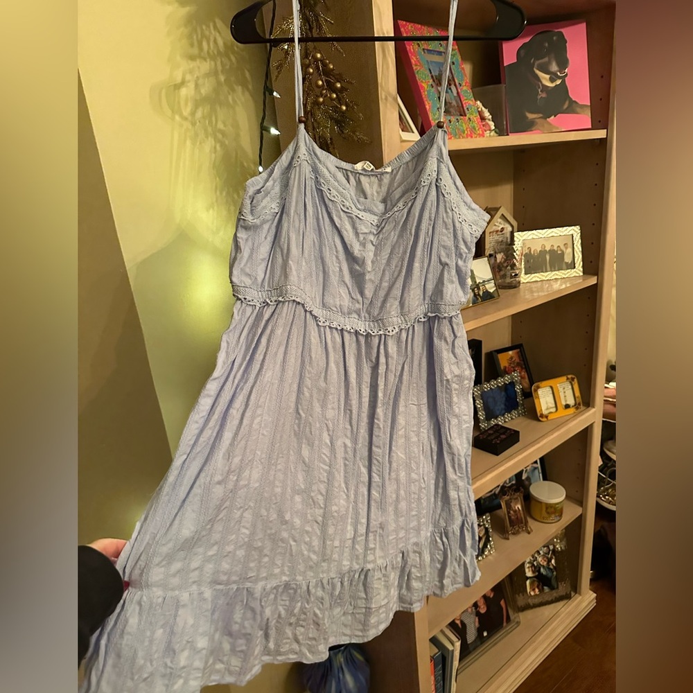 Light blue eyelet dress XXXL